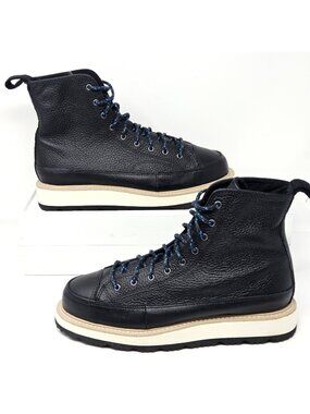 Converse Chuck Taylor Terrain Leather Boots Mens 8 Black High Top 162355C